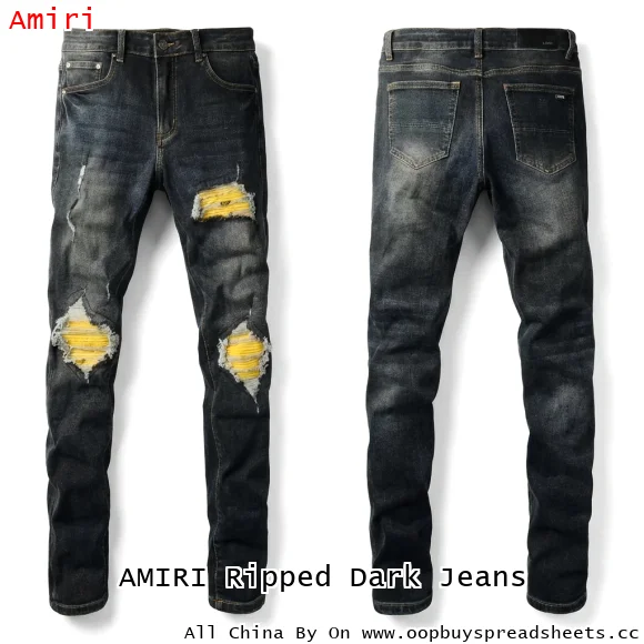 AMIRI Ripped Dark Jeans