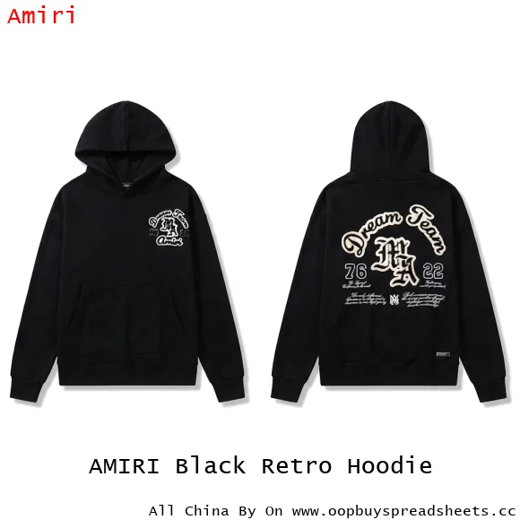 AMIRI Black Retro Hoodie