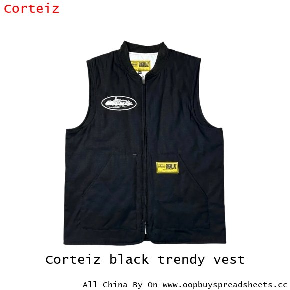 Corteiz black trendy vest