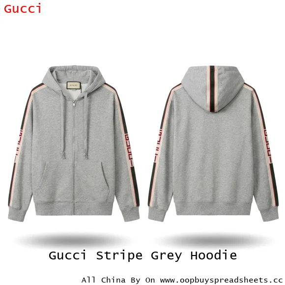 Gucci Stripe Grey Hoodie