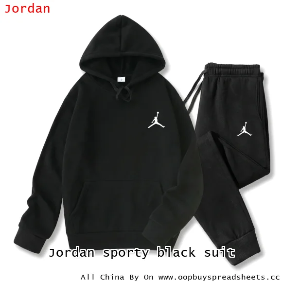 Jordan sporty black suit