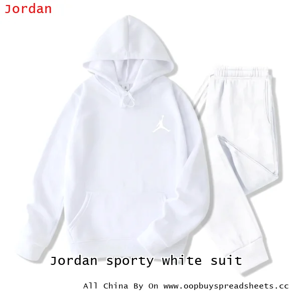 Jordan sporty white suit