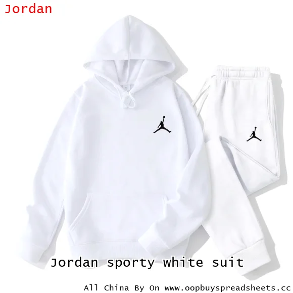 Jordan sporty white suit
