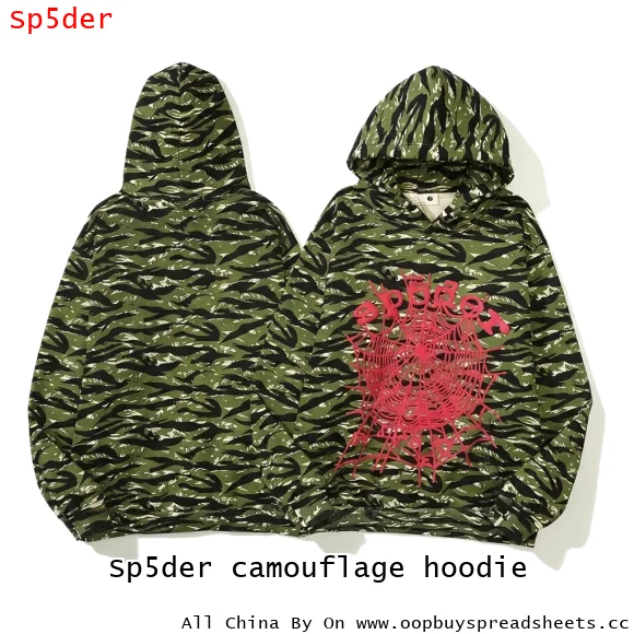 Sp5der camouflage hoodie