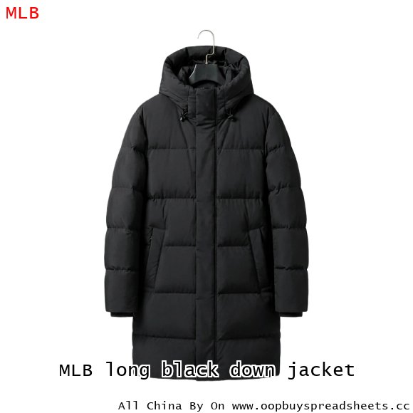 MLB long black down jacket