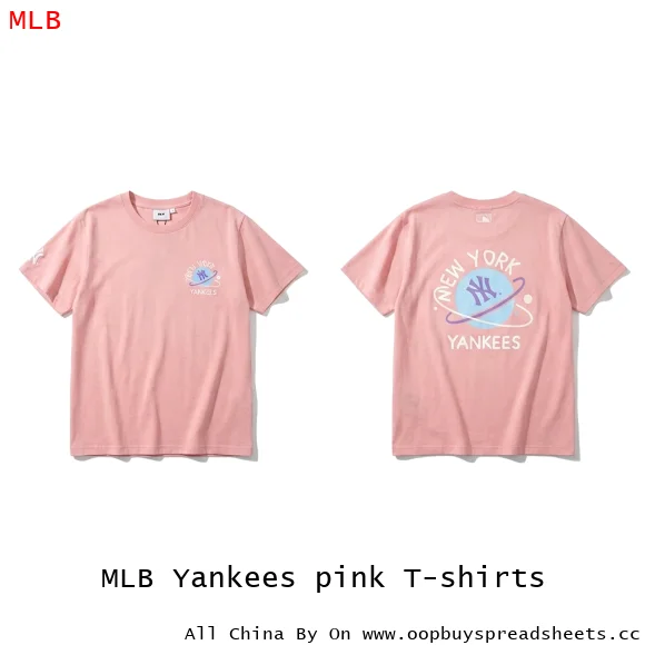MLB Yankees pink T-shirts