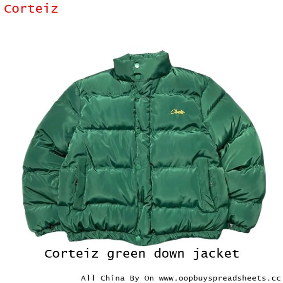 Corteiz green down jacket