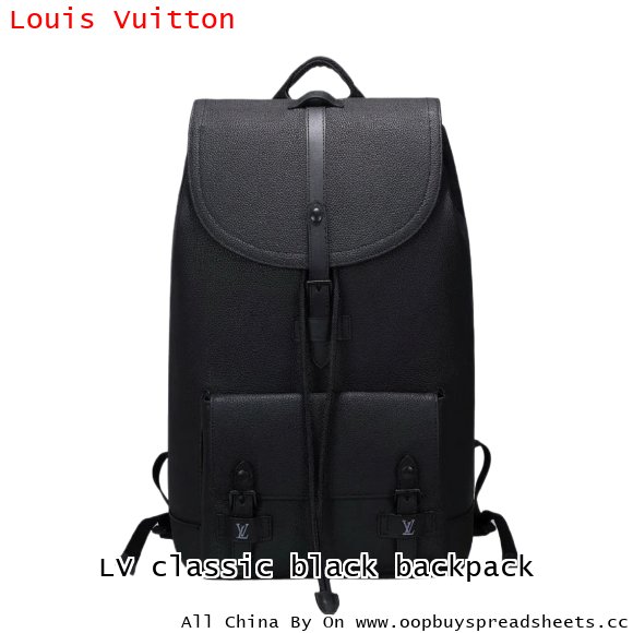 LV classic black backpack