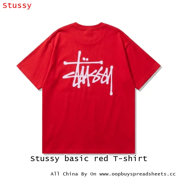 Stussy basic red T-shirt