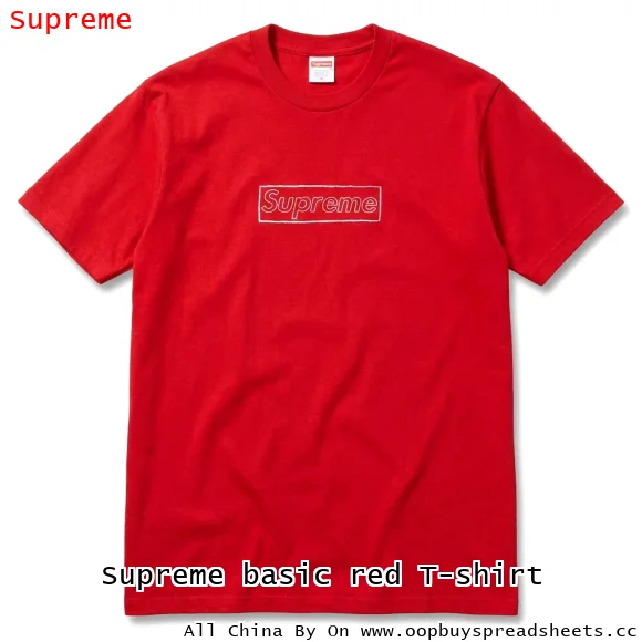 Supreme basic red T-shirt