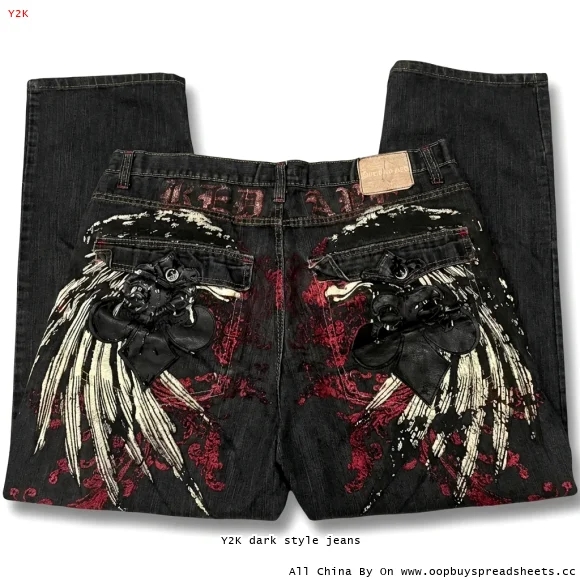 Y2K dark style jeans