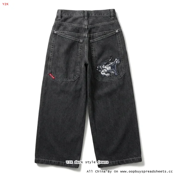 Y2K dark style jeans