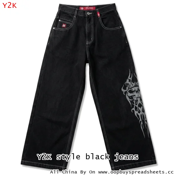 Y2K style black jeans