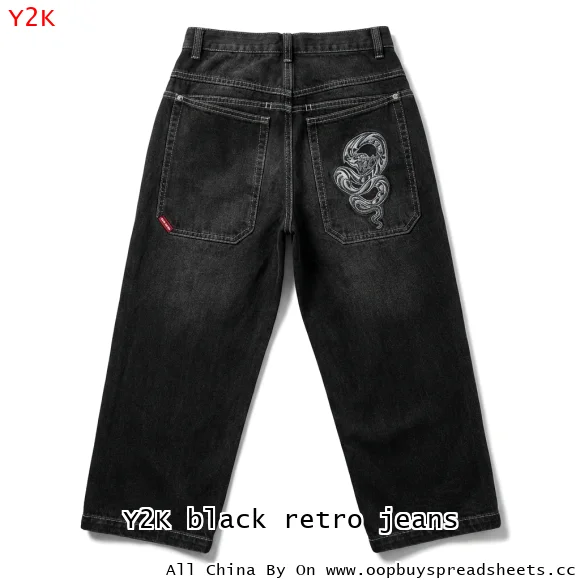Y2K black retro jeans